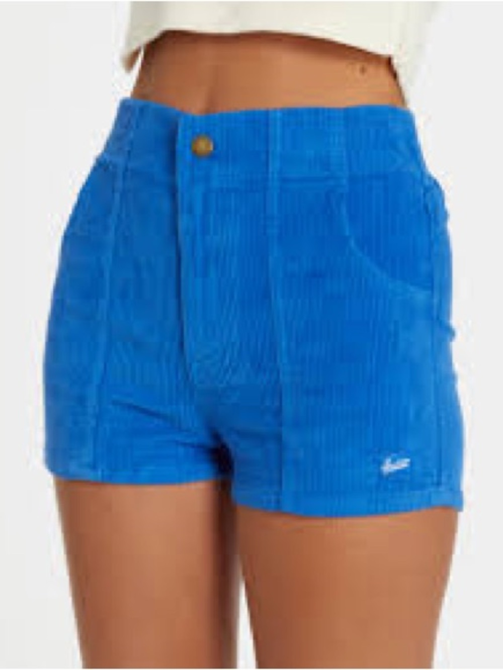 Hammies High-Waist Electric Blue Corduroy Women’s Shorts size 24
